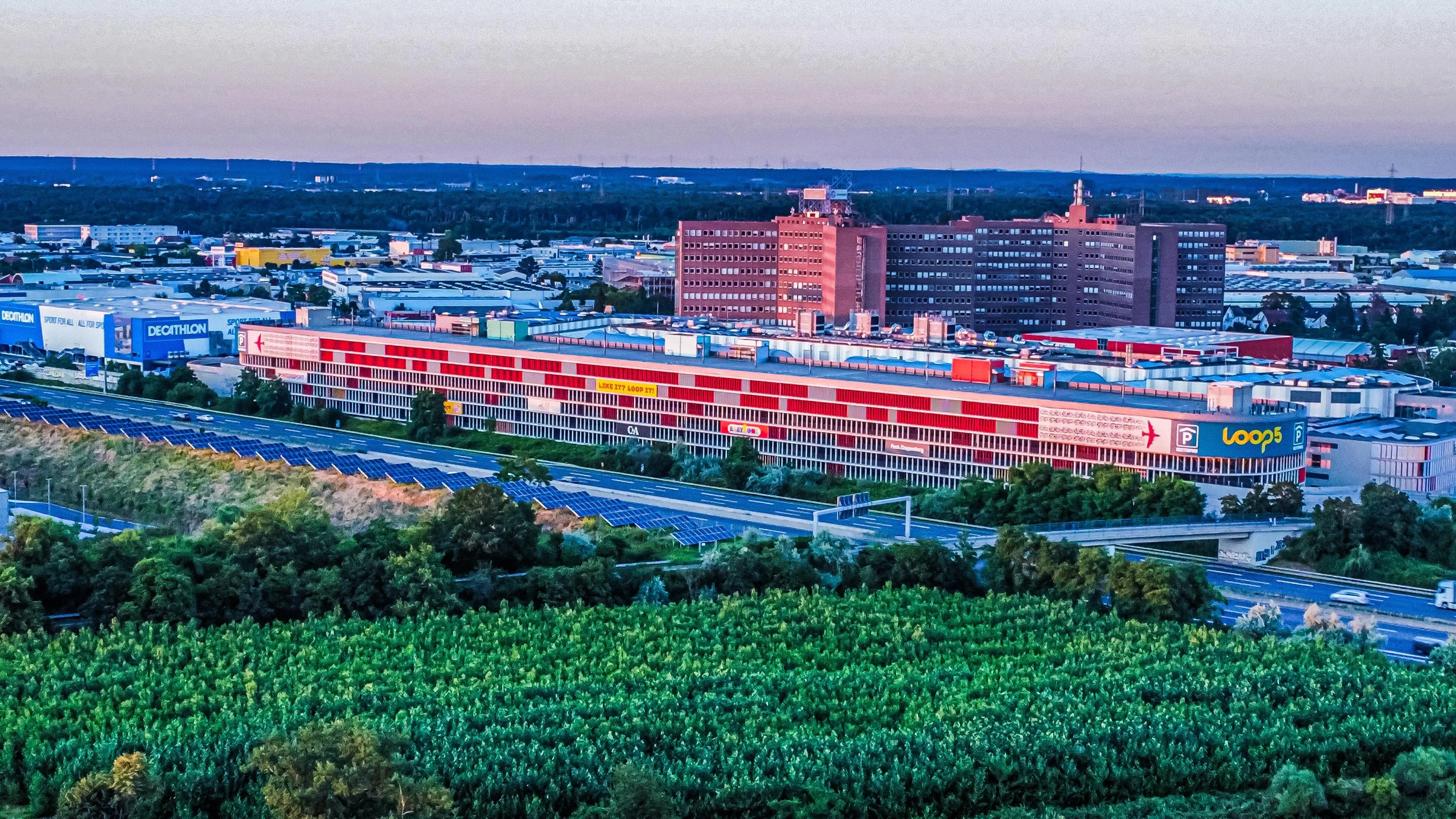 Luftaufnahme des Stadtgebiets von Weiterstadt
