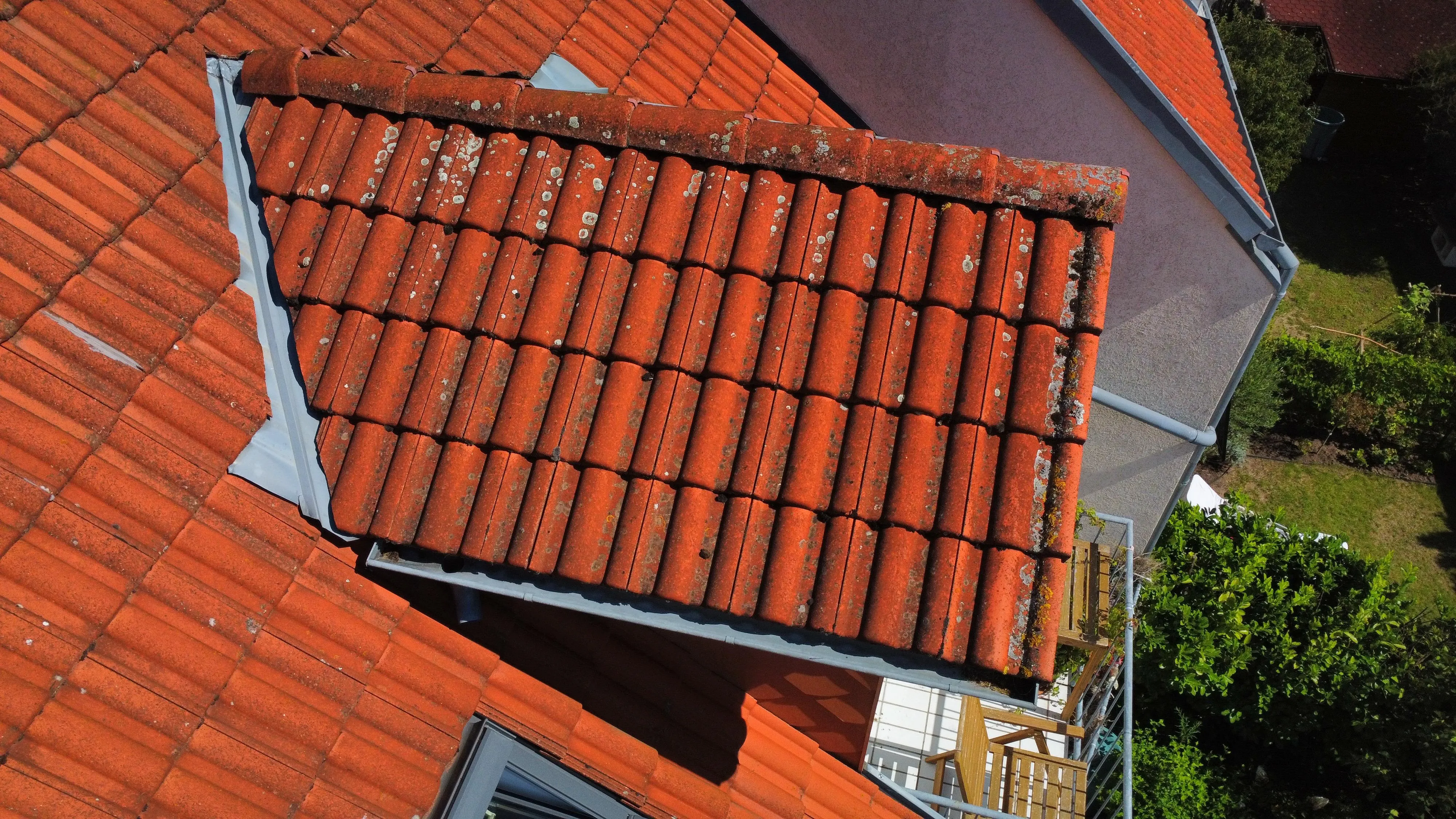 Übersichtsaufnahme des Daches in Hockenheim